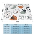 thumbnail image 4 of XMXT Flannel Throw Blanket for Couch, Animal Head Line Drawing Bed Sofa Decor Blankets for Home Bedroom, 40 x 30 inches, 4 of 9
