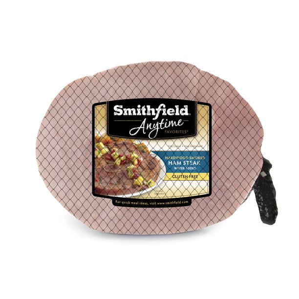 Smithfield Anytime Favorites Hardwood Smoked Ham Steak, Water Added