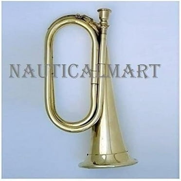 Solid Copper & Brass Bugle| US Military Cavalry Horn | Musical ...