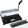 thumbnail image 1 of MAKEASY Binding Machine, 21-Hole, 450 Sheets, Comb Binding Machines with 1 Box Comb Bindings Spines, Comb Binder for Letter Size, A4, A5 Paper, 1 of 6