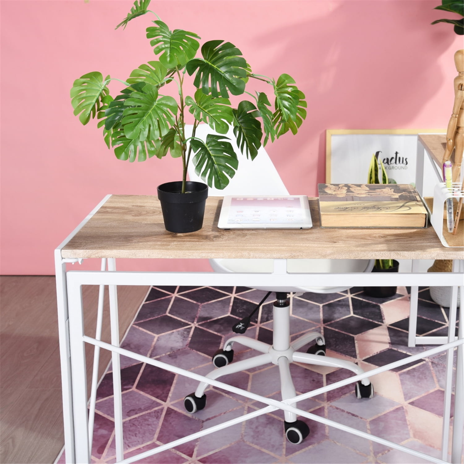 Kepooman L-Shaped Desk Computer Corner Desk, Home Office Gaming Table, Sturdy Writing Workstation, Space-Saving, Easy to Assemble, Rustic Brown Kepooman L-Shaped Desk Computer Corner Desk, Home Office Gaming Table, Sturdy Writing Workstation, Space-Saving, Easy to Assemble, Rustic Brown