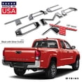 thumbnail image 2 of BDTrims Domed 3D Raised Tailgate Letters Compatible with 2016-2020 Tacoma Models (Black with Silver Outline), 2 of 2