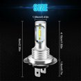 thumbnail image 3 of Kit de conversión de faros delanteros H7 H4 para coche, 650LM, luz antiniebla LED DC 12V-24V, 2 uds., 3 of 4