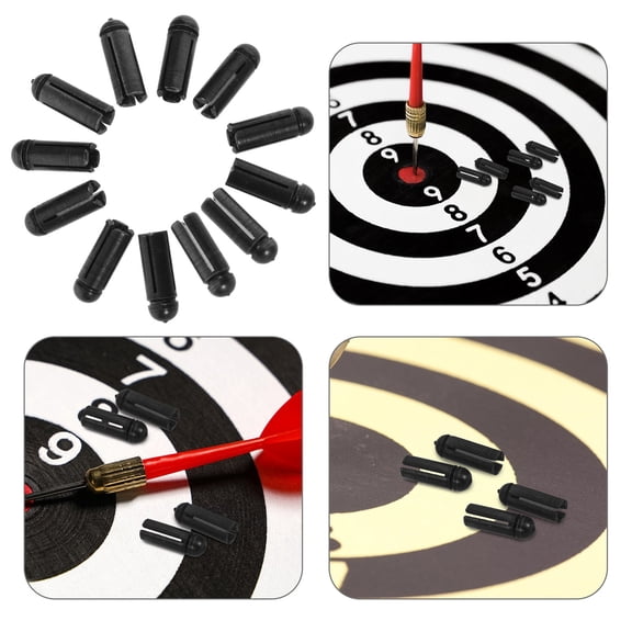 Luxshiny 6Pcs Portable Dart Flight Protectors Black Aluminum Alloy for Universal Compatibility and Lasting Use