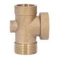 thumbnail image 2 of Conector De Bomba De Agua, Conexión Hermética Conector De Manguera De 4 Vías Latón Duradero Tamaño Estándar Ligero Para Bombas De Refuerzo Domésticas, 2 of 7