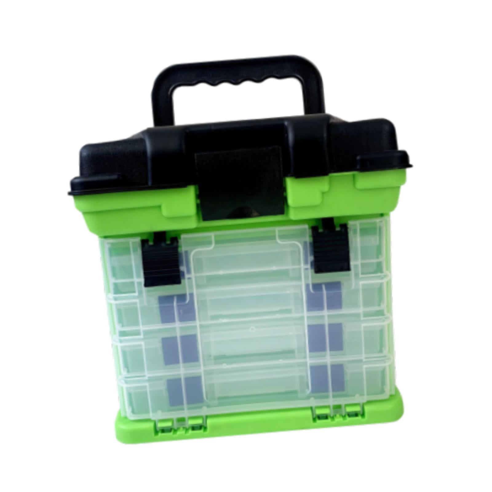 colaxi Fishing -Tackle Box with Removable Partition Walls of Portable Tackle Tablet Tablet Velimnut Accessories Warehouse Container for Amateur Anglers Green