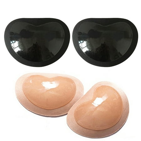 Fusipu 2 Pair Bra Pad Convenient Use High Stickiness Silicone Self-adhesive Invisible Wire Free Bra Patch for Daily