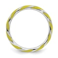 thumbnail image 2 of Sterling Silver Twisted Yellow Enameled Ring, 2 of 7
