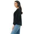 thumbnail image 2 of Gloria Vanderbilt Swan Series Women's Velvet Top, Sizes S-3XL, 2 of 4
