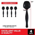 thumbnail image 2 of 4 Count Disposable Serving Spoons, Black Plastic Serving Spoons for Catering Weddings, Holiday Parties, and More, Large Plastic Serving Utensils for Buffet, Party Spoons, Stock Your Home, 2 of 7