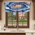 thumbnail image 6 of Purple Abstract Art Curtain Valances for Windows, Kitchen Valance Window Treatments Panel 2 Pack, Colorful Modern Art Rod Pocket Short Curtains for Bathroom Bedroom 54 x 18 Inch, 6 of 8