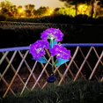 thumbnail image 2 of Solar Garden Lights Outdoor, Solar Powered LED 3 Hydrangea, 2 of 5