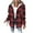 A Red, variant on Crunowin Womens Plaid Shacket Jacket, Fleece Lined Flannel Jackets Oversized Button Up Fleece Hooded Warm Coat Black L