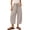 Beige, variant on Women's Baggy Wide Leg Pants Casual Drawstring Sports Pants Loose Elastic Waist Cropped Summer Athletic Pants by Yigetop Beige L