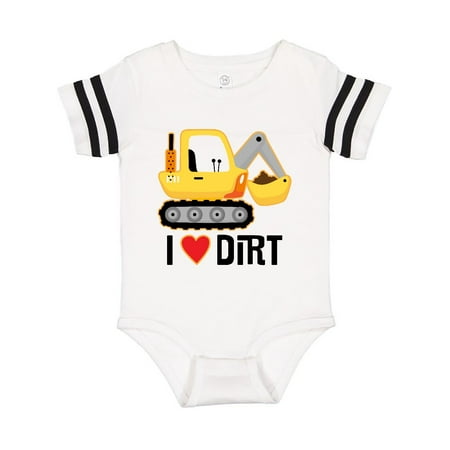 

Inktastic Construction Truck I Love Dirt Gift Baby Boy or Baby Girl Bodysuit