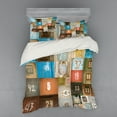 thumbnail image 2 of Ambesonne Vintage Bedding Set 3 Pcs, Nostalgic Door Numbers, Twin XL, Multicolor, 2 of 3