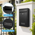 Wall Mount Mailbox for Outside, Large Wall Mailbox with Key Lock, Rust ...