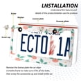 thumbnail image 3 of Aluminum License Plate Frame 2 Pack Car Exterior Accessory Car Tag Holder for Front Rear Plates Cars Decor Peach Holly Leaves and Berries, 3 of 7