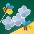 thumbnail image 2 of Necvior 3-link Little Bee- Lollipop Silicone Mold Chocolate Candy Mold for Diy Dessert, 2 of 13