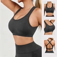 thumbnail image 2 of Women's Sports Bra Seamless Support Bras Fitness Running Shockproof Yoga Tank Top No Steel Ring Sports Bra, 2 of 5