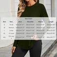 thumbnail image 3 of Chbgutlmr Womens Tops Long Sleeve Crew Neck Curved Hem T-Shirts Casual Loose Fall Comfy Basic Solid Color Tops, 3 of 7