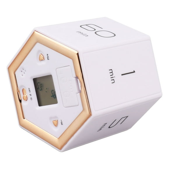 Flip Timer, Magnetic Pomodoro Timer with Mute Alarm Function Adjustable Cube Timer for Classroom Cooking Studying Working