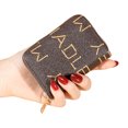 thumbnail image 1 of Cartera de cuero pequeña con bolsillo de cuero artificial para mujer, cartera con tarjetero, 1 of 5