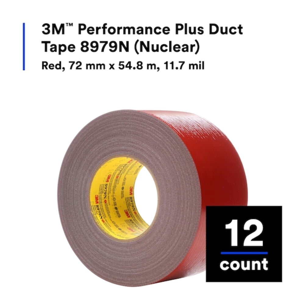 3m Duct Tape,Red,2 13/16inx60 yd,PK12 8979N