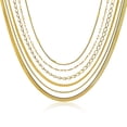 thumbnail image 1 of JeenMata - Paquete de Regalo de 6 Pzas para Mujer, Collar con Colgante, Joyería, Gargantilla, Cadena de Serpiente, Eslabones, Collar de Capas Moderno, Juego de Regalo de Collar Ajustable para Mujer, 1 of 5