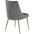 thumbnail image 2 of Meridian Furniture Karina Gray Velvet Dining Chair (Set of 2), 2 of 4