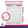 thumbnail image 2 of Filter King 18.25x22x1 Air Filter | 4-PACK | MERV 11 HVAC Pleated A/C Furnace Filters | MADE IN USA | Actual Size: 18.25 x 22 x .75", 2 of 5