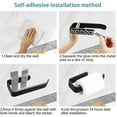 thumbnail image 3 of Toilet Toilet Paper Holder Black,without Drilling Aluminum,rustproof, 3 of 3