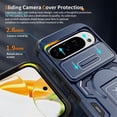 thumbnail image 4 of Rugged Phone Case for Google Pixel 11 / 11 Pro, Military Grade Shockproof Cover with Sliding Camera Lens Protector, 2-Way Kickstand, Anti-Slip, Heavy Duty Full-Body Drop Protection ﻿,Blue, 4 of 8