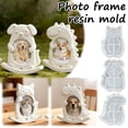 thumbnail image 2 of Cat Shape Frame Mold, Pet Memorial Photo Frame Resin Mold, Cat Dog Dinosaur Design Resin Picture Frame Mold DIY Cute Photo Frame with Stand Holder Home Table Decor, 2 of 9