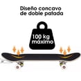 thumbnail image 2 of Patineta Profesional Skateboard De Madera Con Lija Iciqlo Ruedas Blanco Rulemanes Plata, 2 of 4