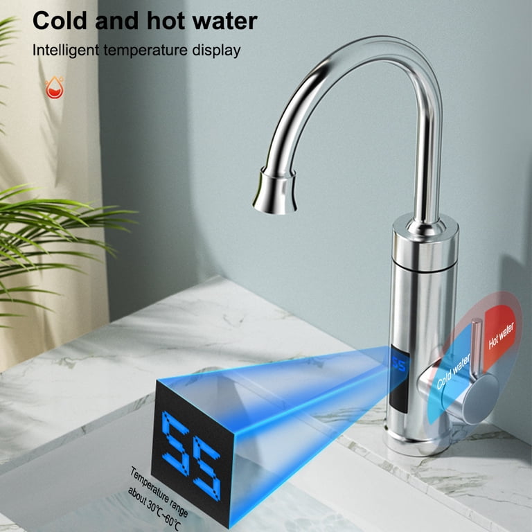 Sonceds Water Heater Electric 3000W 220V/110V Hot Cold Mixer Ipx4  Waterproof Faucet Led Digital Display Kitchen Basin Tap Deck Us Plug -  Walmart.com