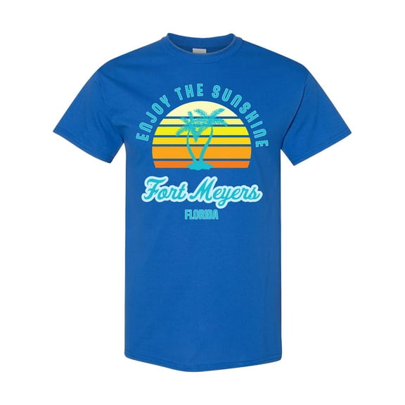 Inktastic Summer Enjoy the Sunshine Fort Meyers Florida in Blue T-Shirt
