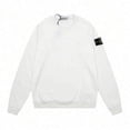 thumbnail image 4 of Classic Stone Correct Version Solid Color Round Neck Badge Long Sleeve Unisex Sweatshirt Island Couple Style, 4 of 5