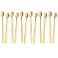 thumbnail image 1 of Cucharadita de mango largo, 12 piezas, 14,5 cm, cucharas cuadradas para mezclar y revolver de acero inoxidable para cóctel, helado, batido, bebida fría, café, 1 of 5