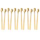 thumbnail image 1 of Cucharadita de mango largo, 12 piezas, 14,5 cm, cucharas cuadradas para mezclar y revolver de acero inoxidable para cóctel, helado, batido, bebida fría, café, 1 of 5