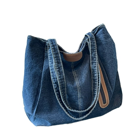 Acahhotxx shoulder handbag, Fashionable Jeans Shoulder Bag Handbags For Women Large Capacity Casual Handbag For Beach And Everyday Use