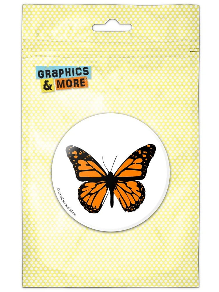 Monarch Butterfly Pinback Button Pin Badge