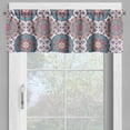 thumbnail image 4 of Ambesonne Ethnic Valance & Curtain, Oriental Style Floral Retro, 55"x30", Turquoise Pale Pink, 4 of 6