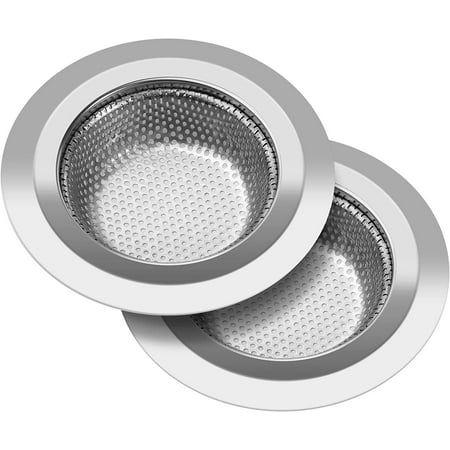 

2PCS Kitchen Sink Strainer - Stainless Steel Sink Drain Strainer. Sink Strainers Basket for Kitchen Sink with Large Wide Rim 4.5 inch. Sink Filter Strainer Food Catcher for Most Kitchen