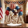 thumbnail image 4 of BadyminCSL 20CM 4th of July Patriotic 2D Acrylic Tabletop Decor, Independence Day Flag Themed Desk Holiday Ornament, 4 of 6