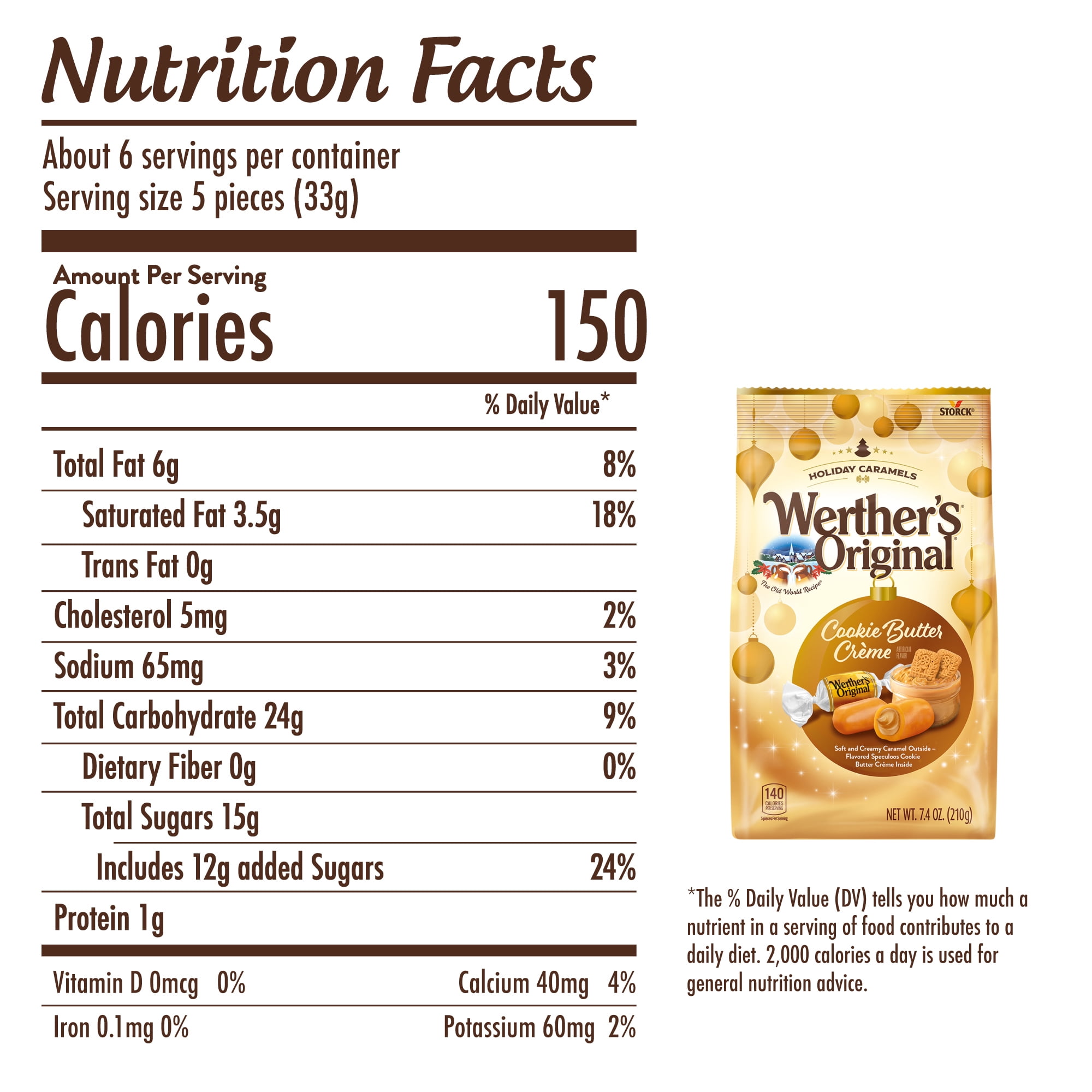 Werther's Original Cookie Butter Crème Caramels, 7.4oz
