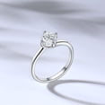 thumbnail image 2 of Oryn Jewelry 14K White Gold Plated Rings - 1.68 Ct Round Cut Moissanite Solitaire Fine Ring for Women's - Bridal Engagement Wedding Promise Rings - Anniversary Prong Set Ring, 2 of 4