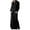 Black, variant on Kmdttou Women's Summer Fashion Round Neck Winter Warm Color Long Sleeve Pocket Long Dress,Women's Long Dresses Flowy Maxi for Beach