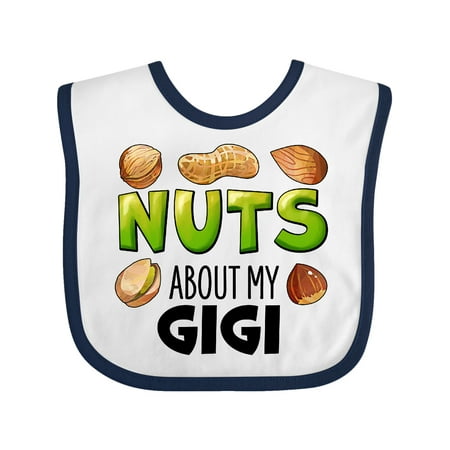 

Inktastic Nuts About My Gigi Peanut Almond Pistachio Gift Baby Boy or Baby Girl Bib