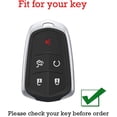 thumbnail image 2 of Key Fob Cover Compatible with Cadillac ATS CT6 Escalade SRX XT5 XTS Keychain Case Holder Protector,5 Button White, 2 of 6